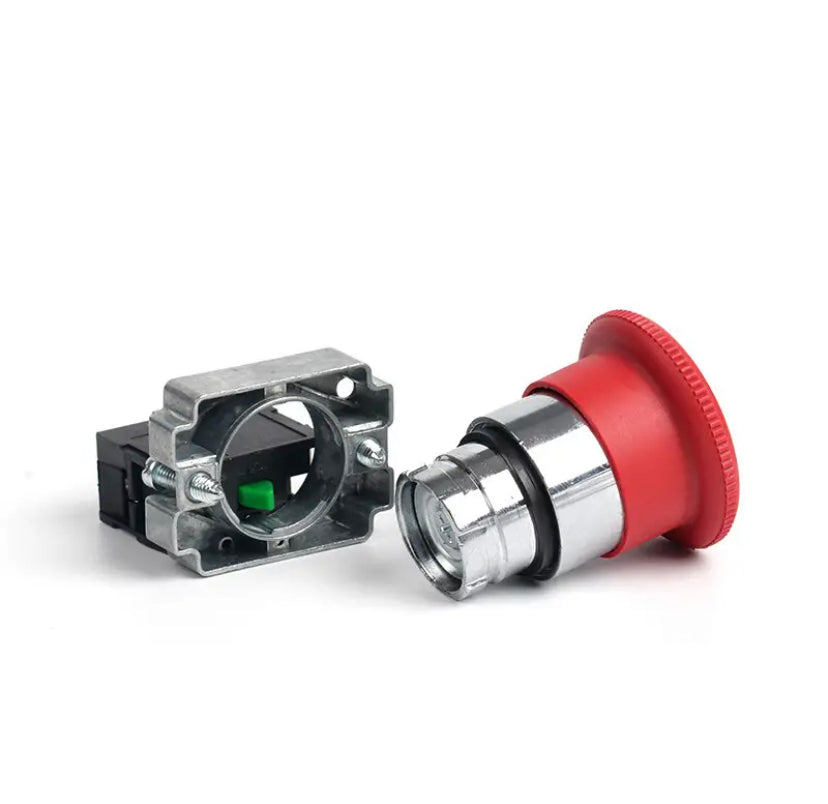 22mm XB2-542 Mushroom Head Emergency Stop Button Switch 10A/415V Emergency Stop Power Button Switch