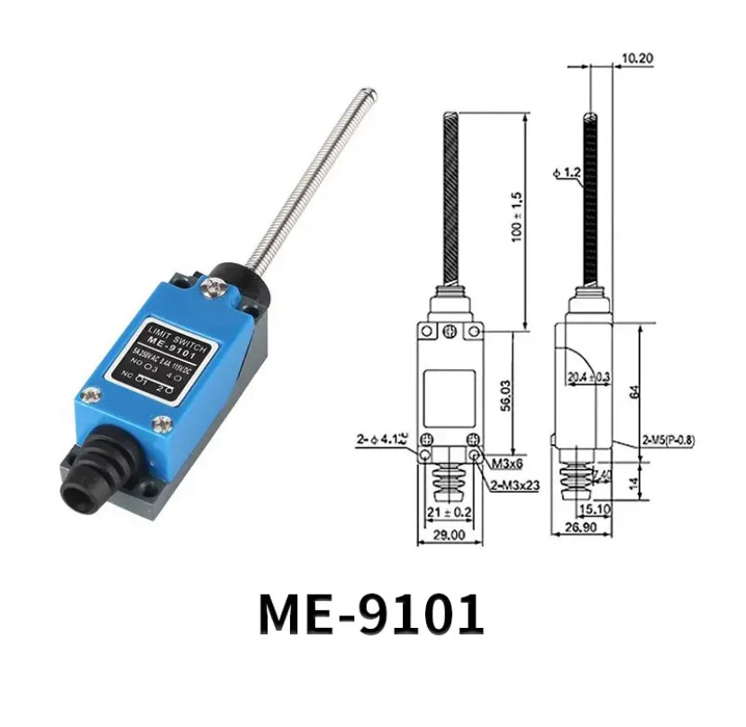 ME-8104 ME-8107 ME-8108 ME-8111 ME-8112 ME-8166 -8169 Limit Switch Rotary Adjustable Roller Lever Arm Travel Switch AC250V NO NC