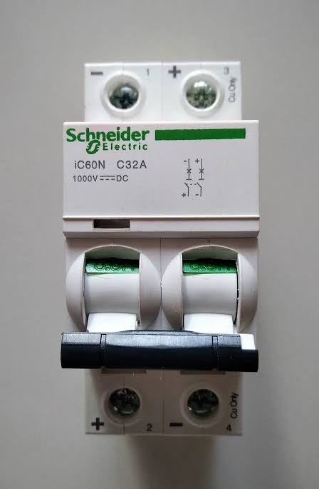 (Schenider copy)2P DC 1000V Solar Mini Circuit Breaker DC MCB for PV System (magnet)