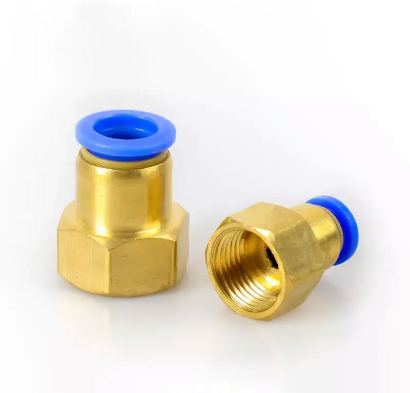 PCF Air Pipe Fitting 4 6 8 10 12mm Hose Tube 1/8" 3/8" 1/2" BSP 1/4" Female Thread Brass Pneumatic Connector Quick Joint Fitting