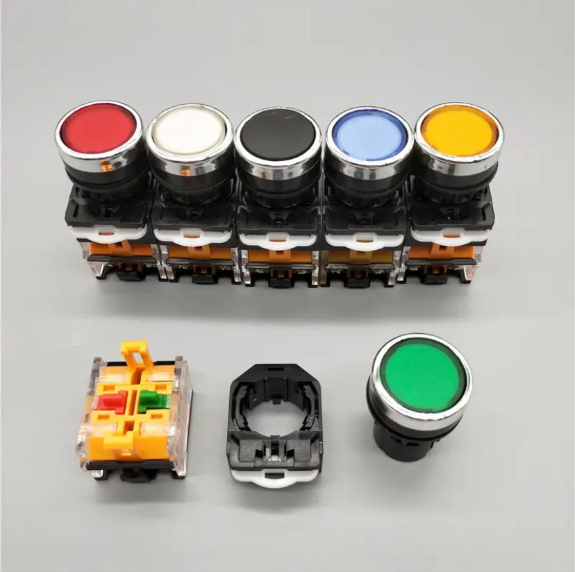 22mm LA38 1NO/1NC Round self-locking Reset power button switch instantaneous switch Self-reset Self-lock