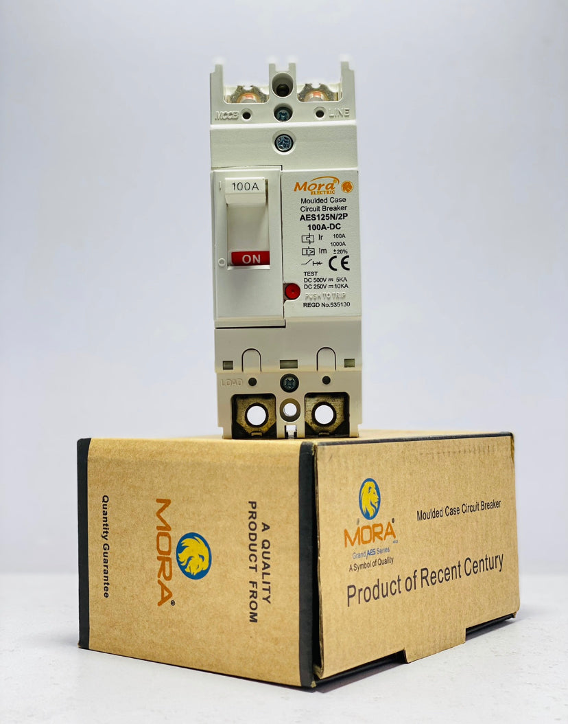 MORA 2P DC MCCB Breaker 100A 125A for battry