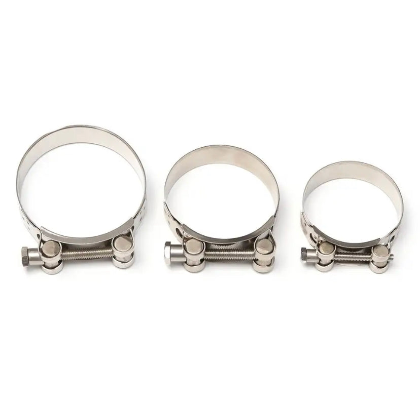 1PC Stainless Steel Hose Clamps Heavy Duty T Bolt Exhaust Pipe Clips Tube Fixing Clamps Metal Fastener Repair Clamps Tools Hardware