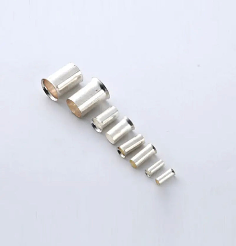 Tinned Brass Wire Ferrules Terminal Non-insulated End Cable Connector Crimp Terminal