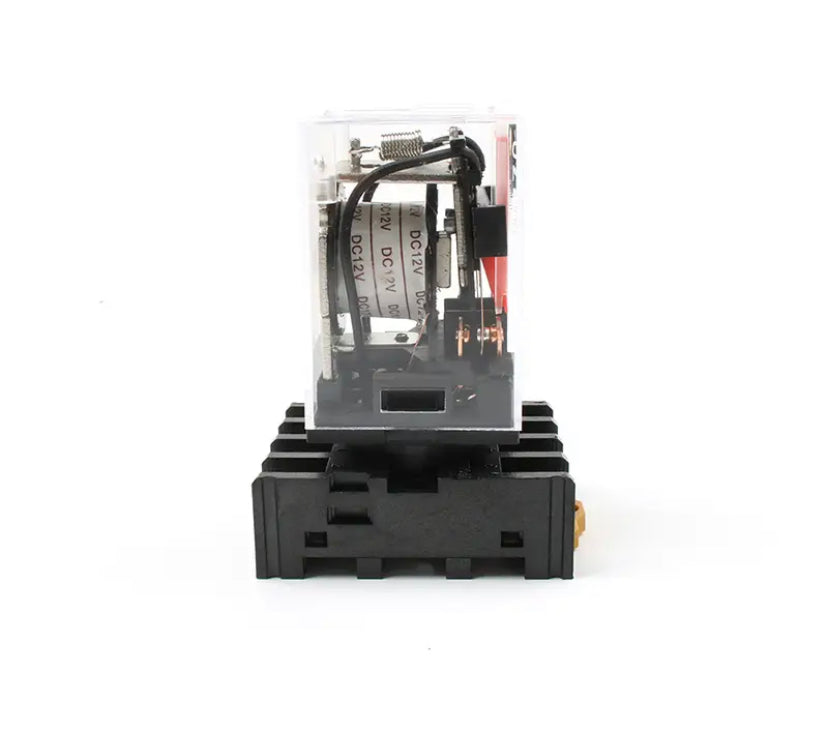 Intermediate relay MK2P-I MK2P small electromagnetic relay with socket base 8PIN PF083A DC12V DC24V AC110V AC220V - gravax.store
