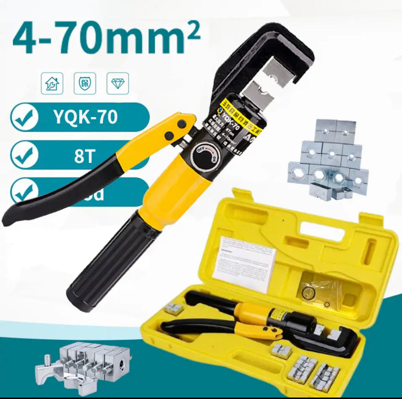 4—70mm² Hydraulic Crimping Tool YQK-70 Pressure 5-8T Household Hydraulic Pliers DIY Cable Terminal Crimping Pliers