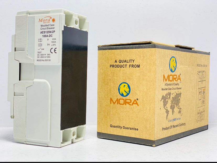 MORA 2P DC MCCB Breaker 100A 125A for battry