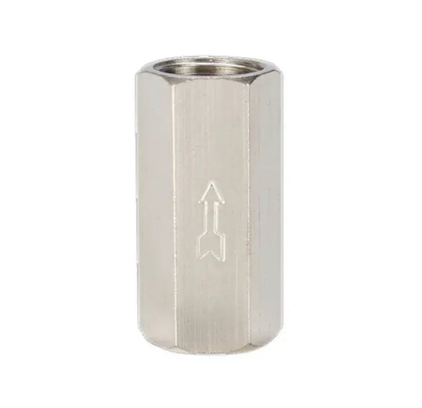 Pneumatic Check Valve 1/4 OD Hose One Way Valve Air Gas Single Way Brass Valve Air Compressor Pipe Fitting Adapter