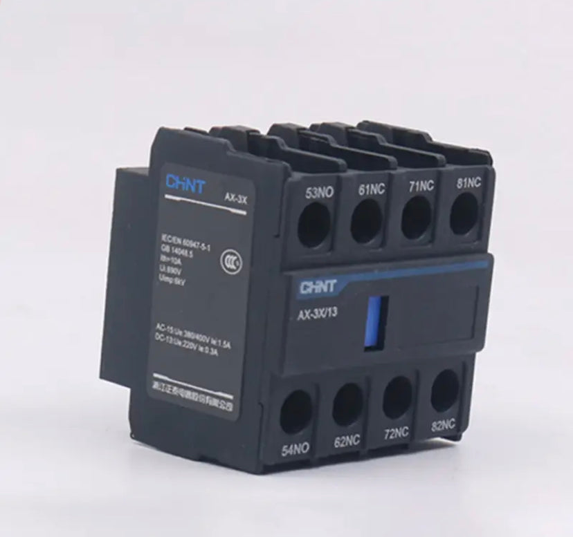 CHINT AX-3X 11/02/20/22/31/13/40/03 NXC Series AC Contactor Auxiliary Contact Block Buckle Mounting 4NO/3NO 1NC/2NO 2NC/1NO 3NC/4NC
