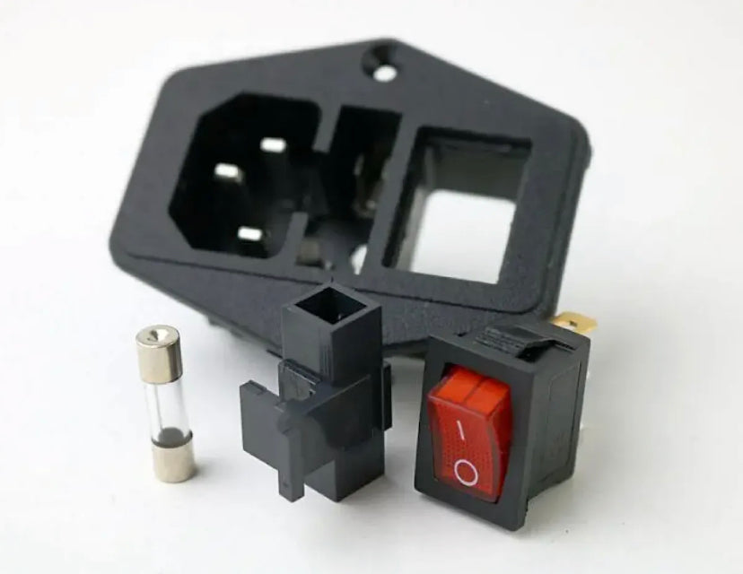 1pcs with 10A fuse ! 3pin power socket with Rocker Switch ac socket Terminal Power Socket with Fuse Holder Connector