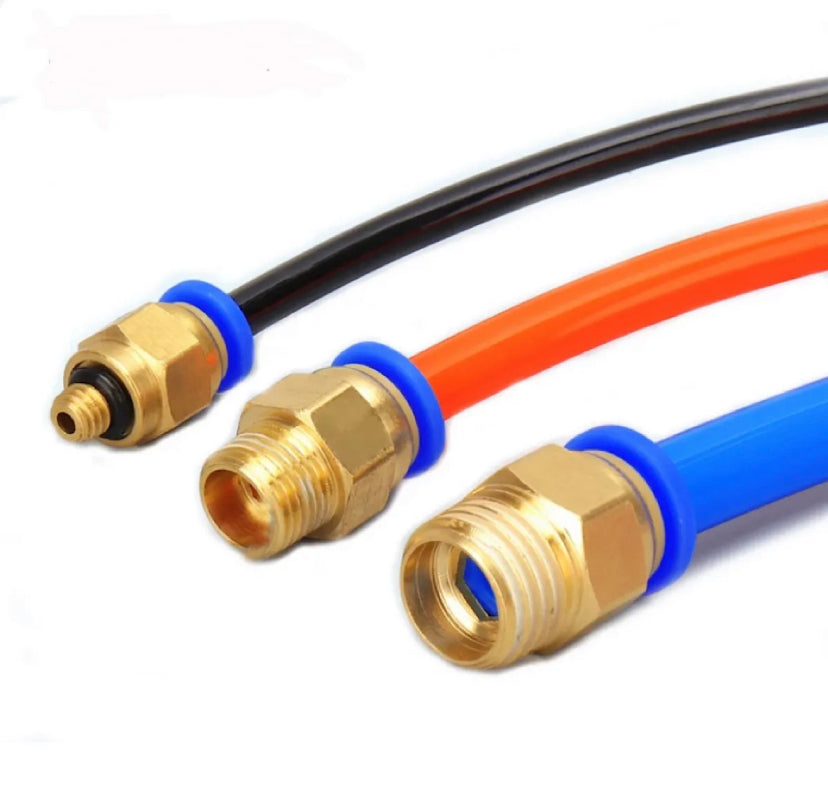 PC Air Pneumatic Fitting Quick Connector 4-m5 4-M6 4mm 6mm 8mm 10mm 12mm Male Thread 1/4 1/2 1/8 3/8 Compressed Hose Tube Pipe