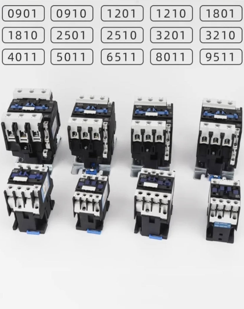 AC Magnetic Contactor CZW CJX2 Series NO 3 Phase Din Rail Coil 220VAC 380VAC