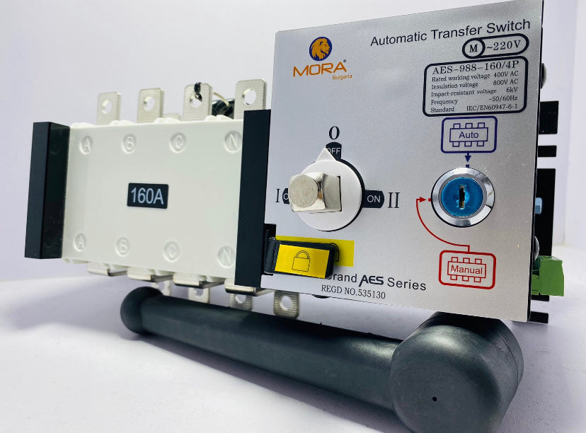 4P 160A ATS PC Class Automatic Transfer Switch Electrical Selector Switches AC 400V Auto or Manual 2 input 1 output