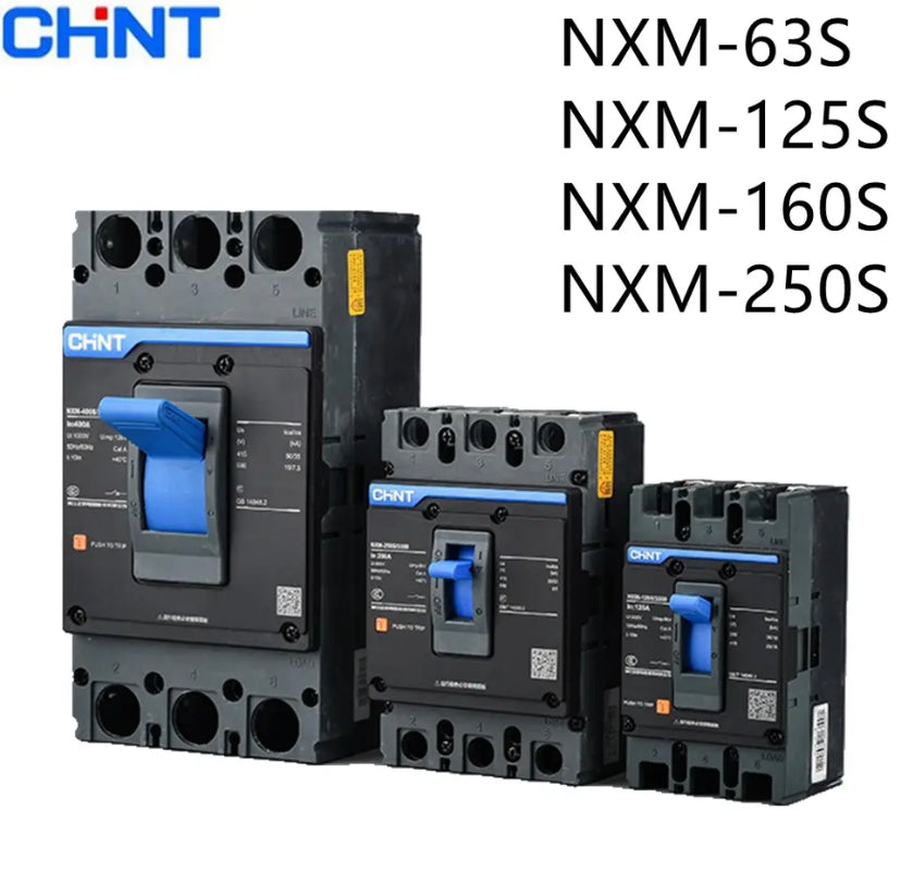 CHiNT NXM 20A 25A 40A 63A 100A 125 160A 200A 250A MCCB Molded Case Circuit Breaker Air Switch 3P