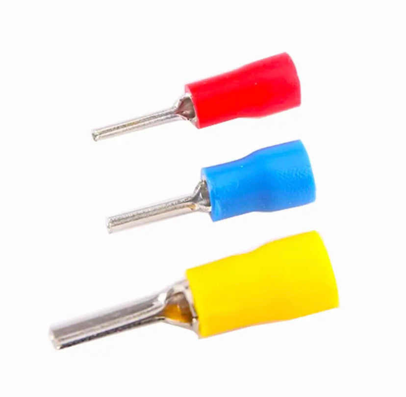 (I TYPE) Insulated Pin Terminals Electrical Splice Crimp Connector Auto Wiring PTV1.25-10 PTV2-10 PTV5.5-13