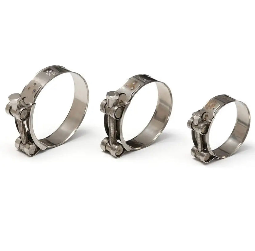 Stainless Steel Hose Clamps Heavy Duty T Bolt Exhaust Pipe Clips Tube Fixing Clamps Metal Fastener Repair Clamps Tools Hardware