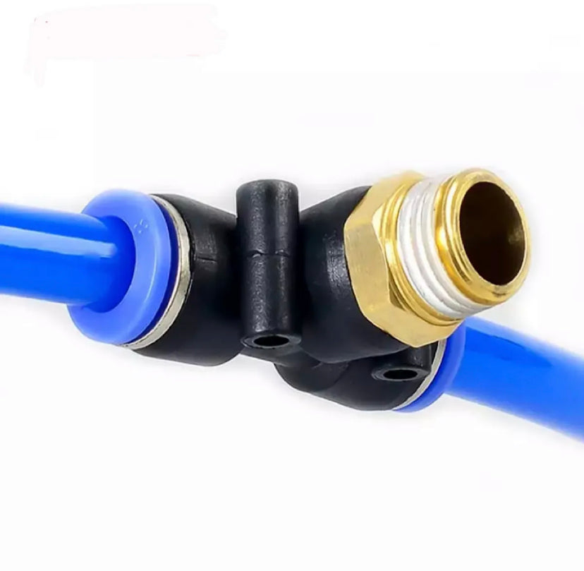 Pneumatic Air Connector Fitting PB 4mm 6mm 8mm 10mm 12mm Thread 1/8" 1/4 3/8 1/2 Straight Hose Fittings Pipe Quick Connectors