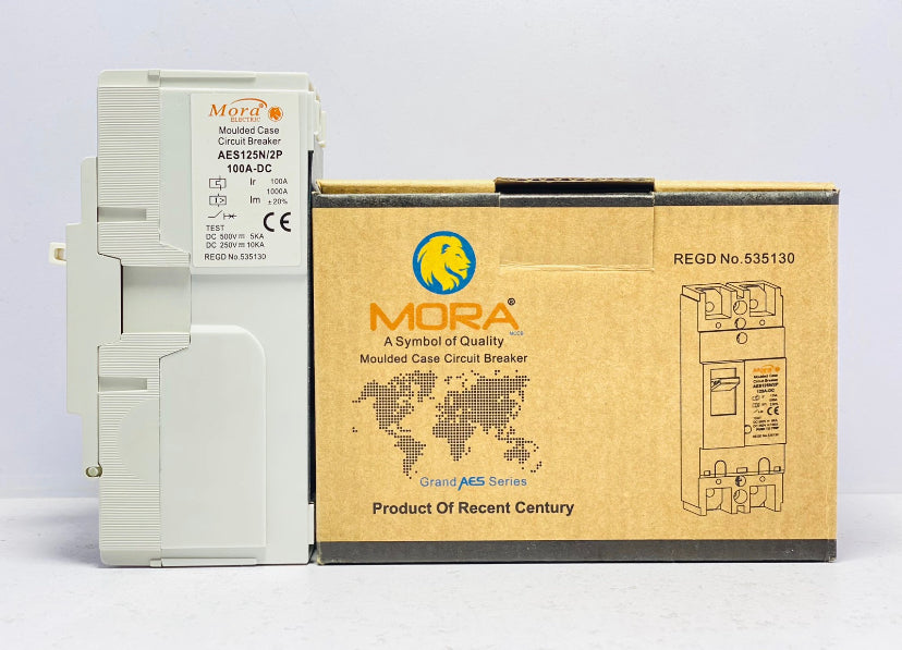 MORA 2P DC MCCB Breaker 100A 125A for battry