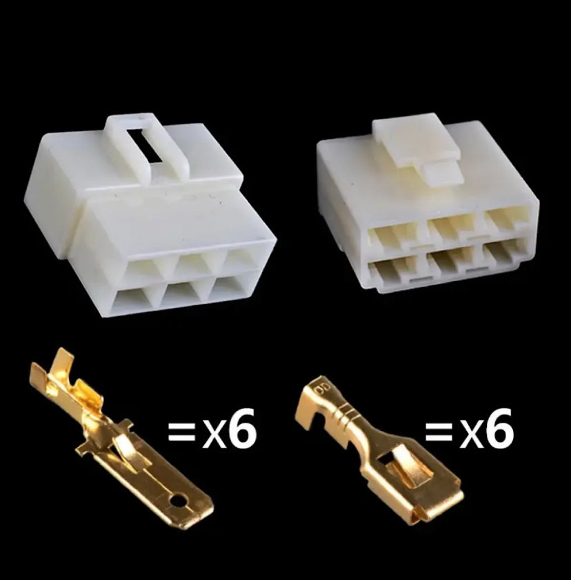 6.3mm2/3/4/6/8/9/12/14 pin automobile connector harness terminal high current male and female plug kit