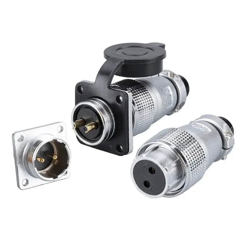 P20 Aviation Plug Square Plate 2/3/4/5/6/7/8/9/10/12Pin Connector Male Female Connector 20MM DiameterP20 Aviation Plug Square Plate