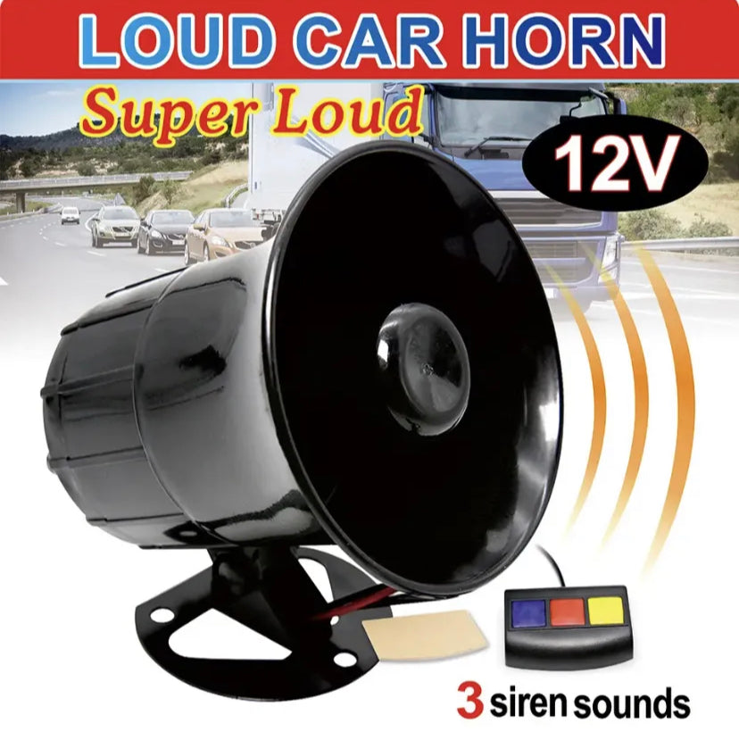 110dB 12V DC 3 Tone Sound Loud Car Horn Motorcycle Warning Alarm Horn Speaker Automotive Accessories Moto