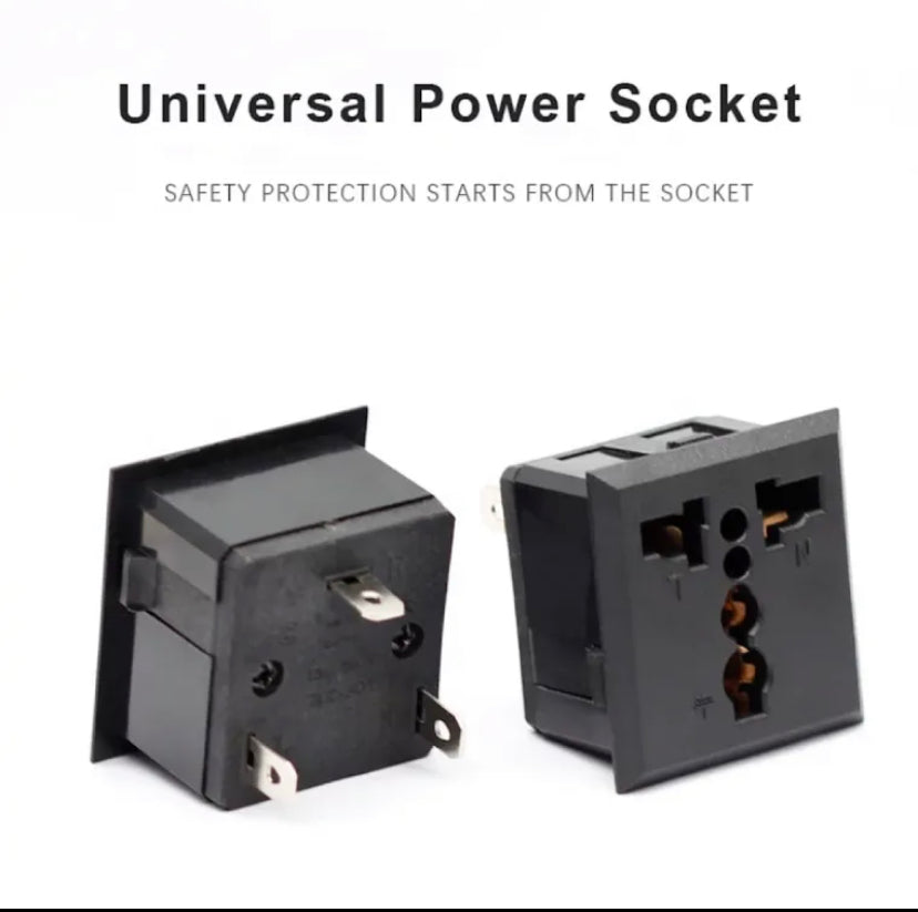 1pcsFactory supply AC Universal socket power inlet PDU/UPS model 13A Multifunctional power with security door outlet EU/UK/AU/US