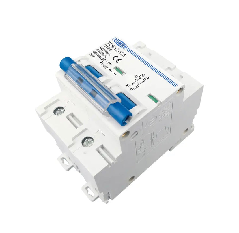TOMZN 2P DC MCB 600V Circuit breaker FOR PV System C curve Battery Main Switch