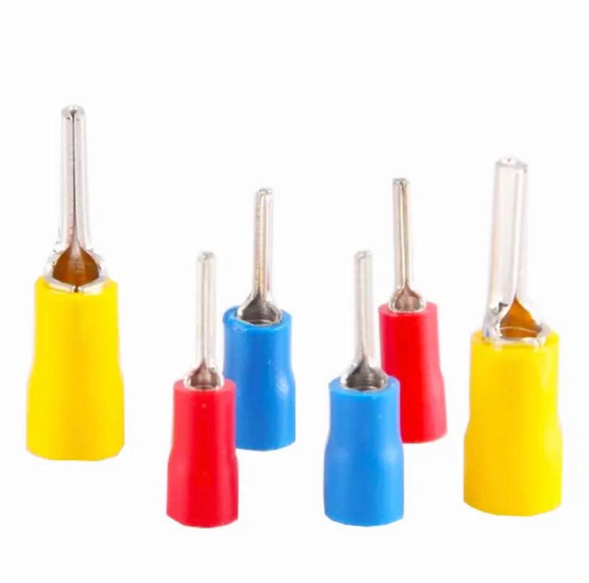 (I TYPE) Insulated Pin Terminals Electrical Splice Crimp Connector Auto Wiring PTV1.25-10 PTV2-10 PTV5.5-13