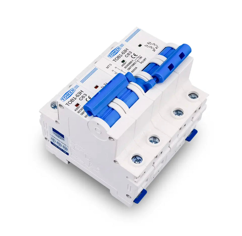 2P+2P MTS TOMZN AC Dual power Manual transfer switch Circuit breaker MCB 50HZ/60HZ