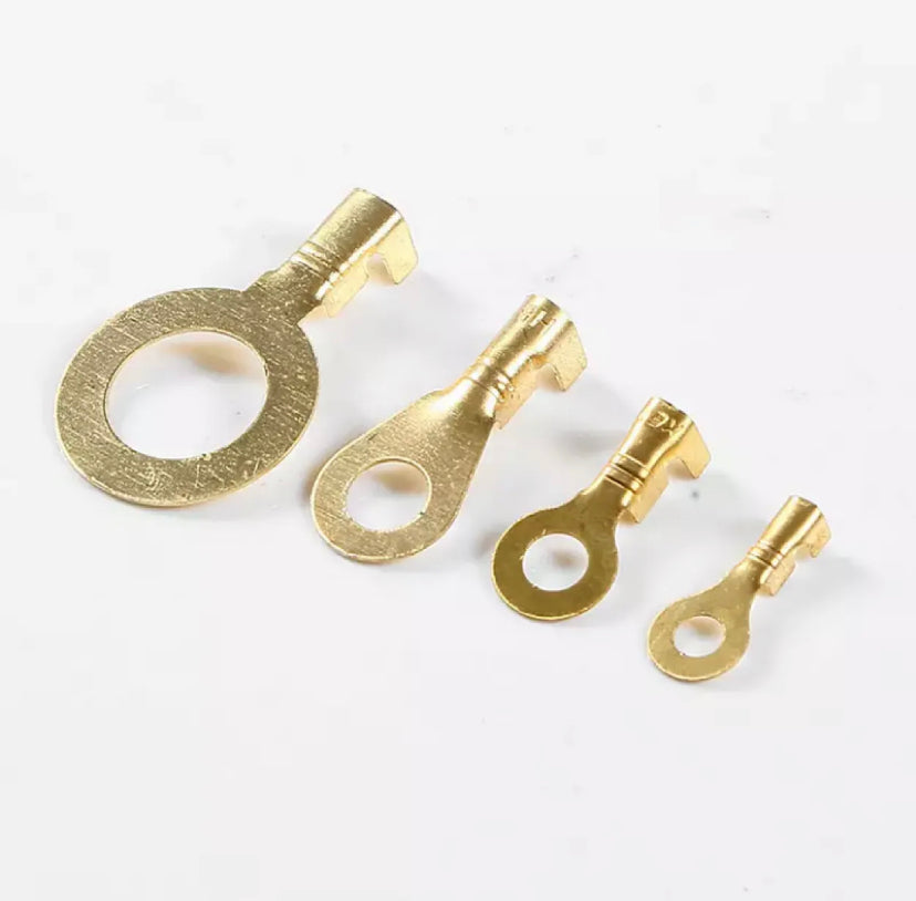 M3/M4/M5/M6/M8/M10 Ring Lugs Ring Eyes Crimp Terminals Cable Lug Wire Connector Non-insulated Diy Assortment Kit