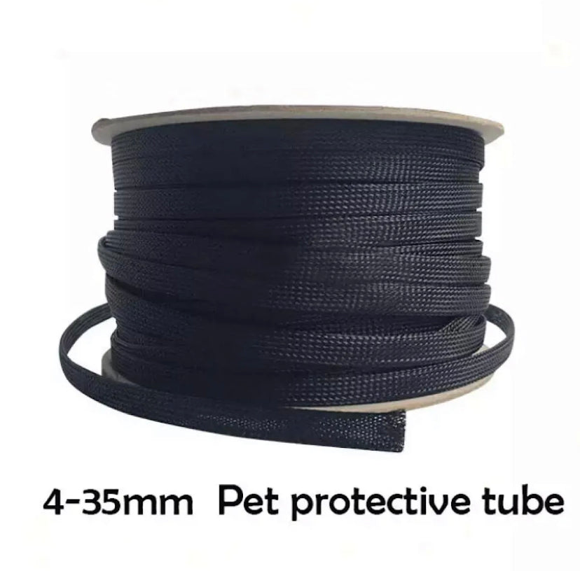 4mm-35mm black snakeskin mesh sleeve wire protective cover pet telescopic protective cover