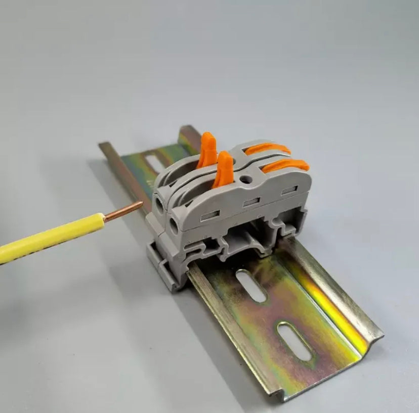 1 Pin Din rail Universal compact wire wiring connector conductor terminal block with lever