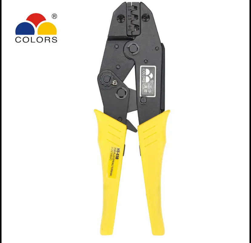 HS-03B crimping pliers for non-insulated tabs and receptacles self-adjusting capacity 1.5-6mm2 15-10AWG brand hand tools