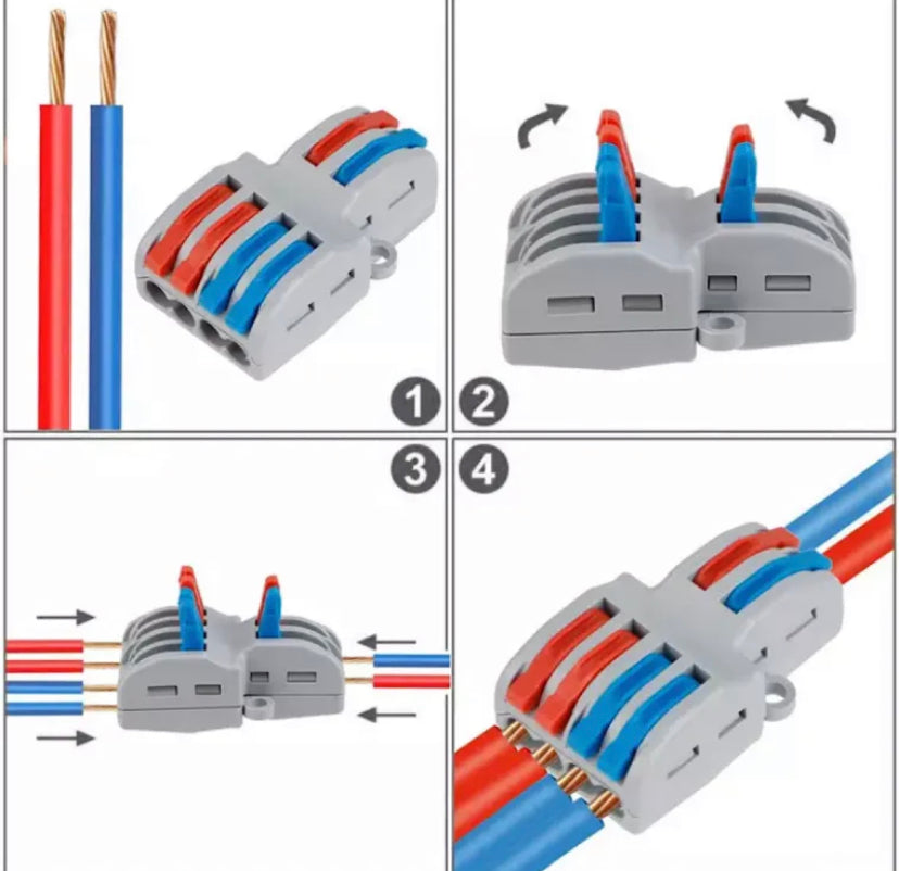 SPL-42/62 Mini Quick Universal Splitter Electric Cable connectors for Led Lighting Push-in Wire Terminal Block