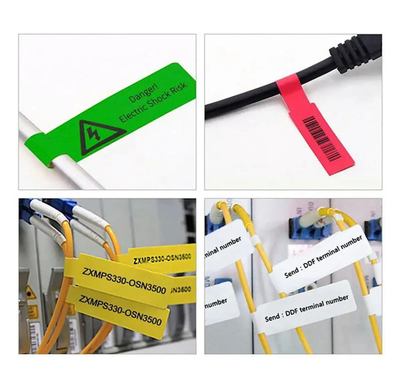 30PCS/ 1 Sheets Cable Labels Wire Marking Network Waterproof Laser Printer Sticker Organizer A4 Self-Adhesive Label Cable Tags