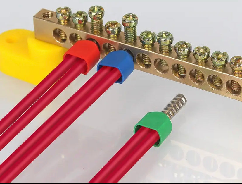 Insulated Twin Cord End Terminal Block Double Wire Ferrules Pure Copper Dual Pipe Cold Press Connector Use For 0.5-16mm2 Cable - gravax.store