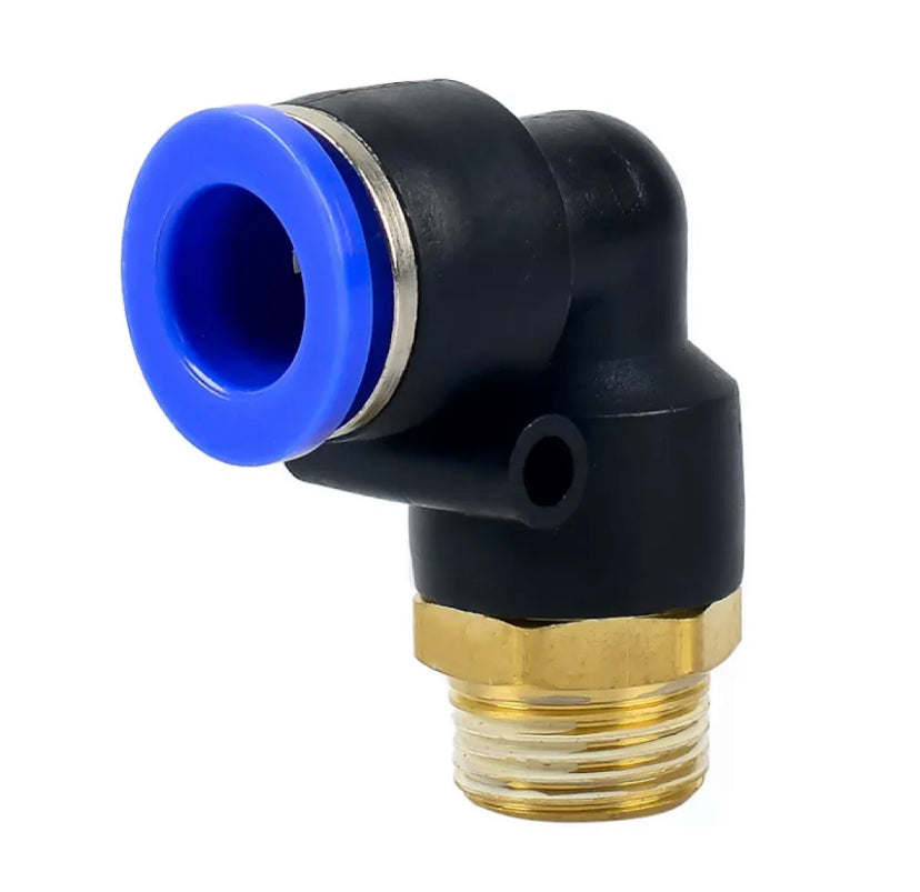 PL pneumatic connector 4mm-12mm hose OD 1/8 "1/4" 3/8 "1/2" male pneumatic thread tube elbow connector tube Air Push In mount