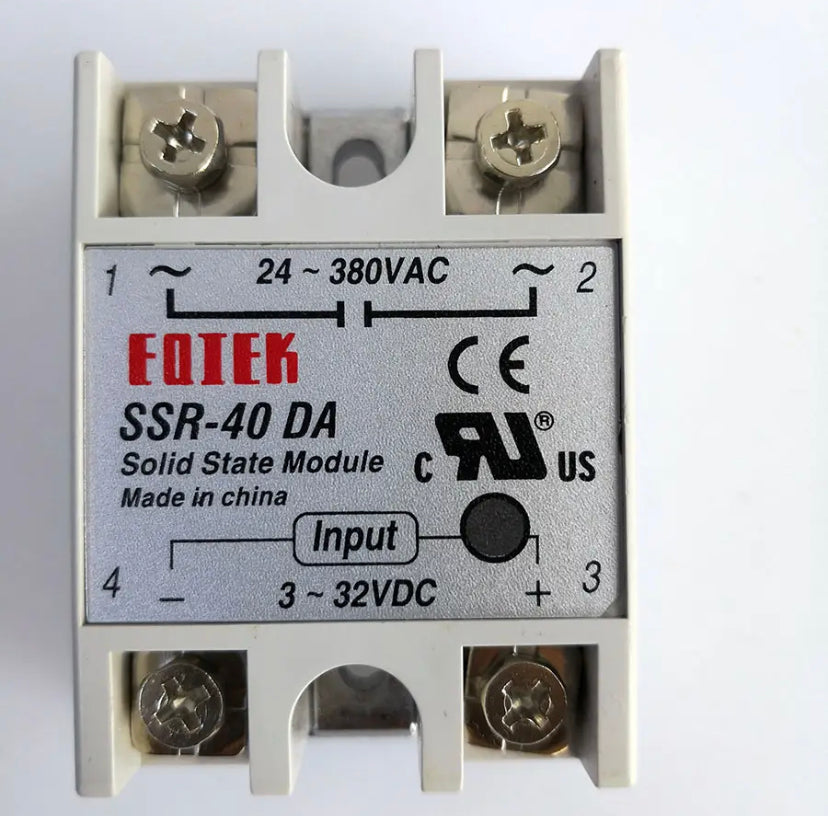Solid State Relay SSR 10DA 25DA 40DA DC Control AC White Shell Single Phase Without Plastic Cover 3-32V Input DC 24-380V AC Outp