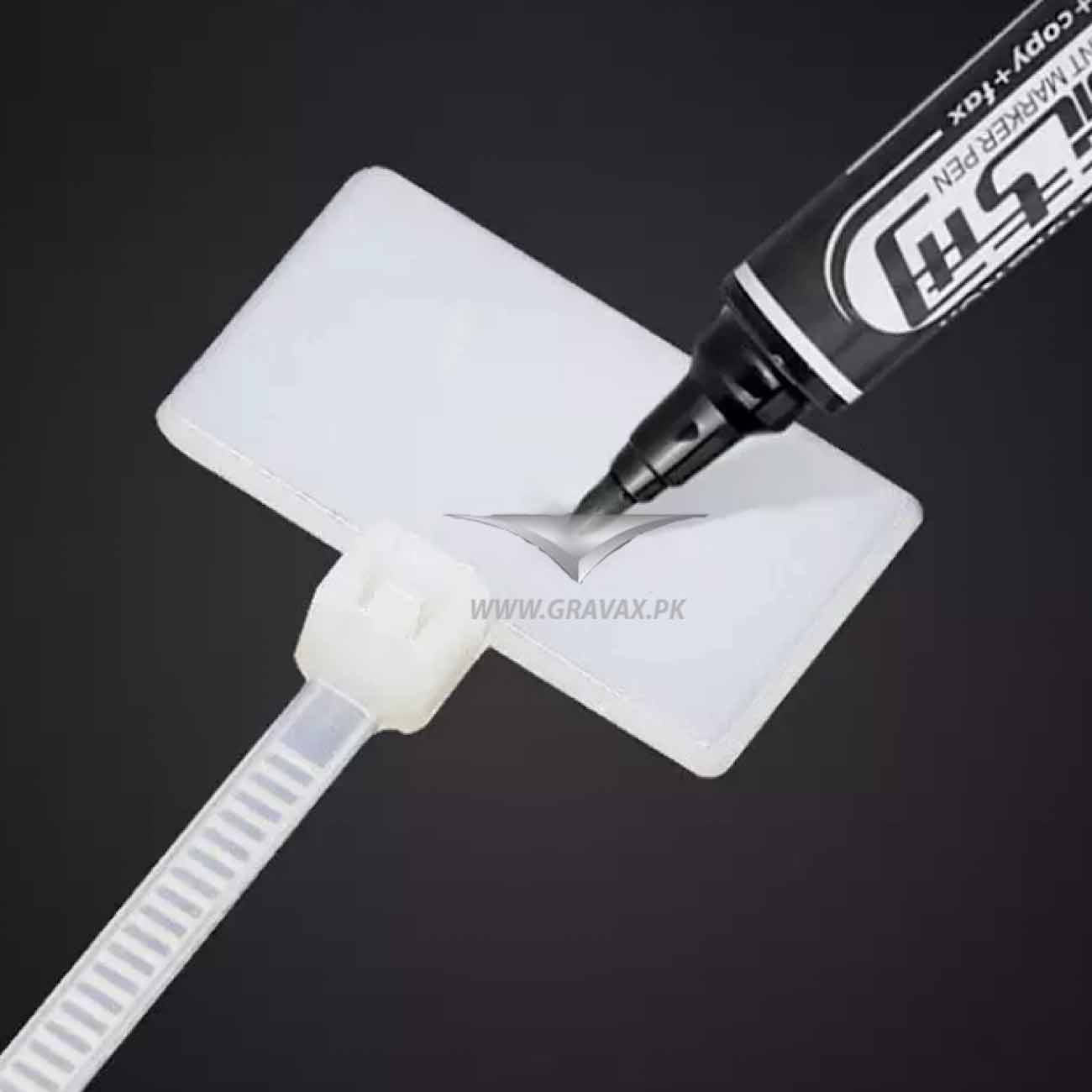 Easy Mark Nylon Cable Ties Tag Labels Plastic Loop Tie Markers Wire Labelling Self Locking Zip Tie 4inch lenght