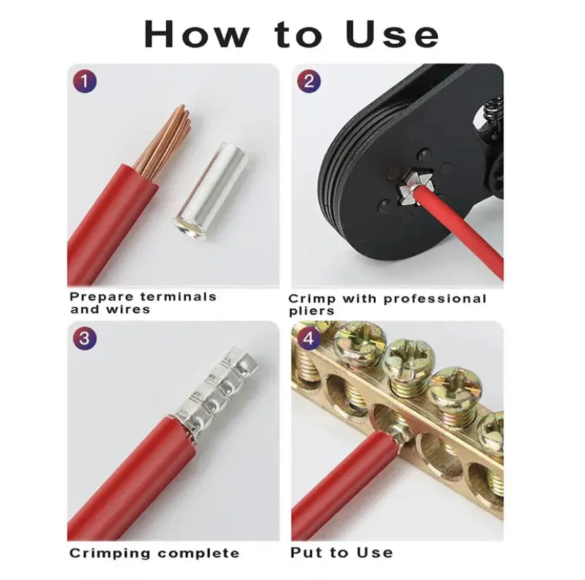 EN0508 EN7508 1008 Non Insulated Cord End Terminal Block Naked Wire Joint Sleeve Cold Press Bootlace Ferrule Crimp Pin Connector