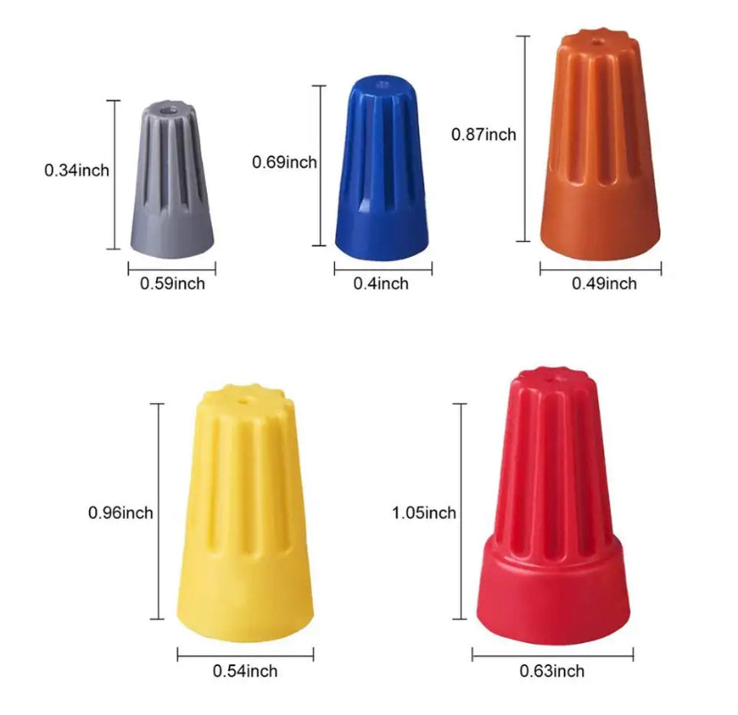 50PCS Wiring crimping cap P1-P6 screw connector rotating terminal spring type closed terminal wire connector 0.1-2.5m