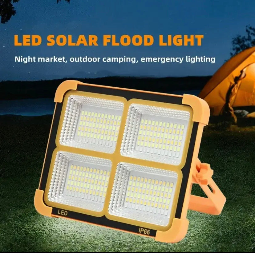 LED Solar Floodlight Rechargeable 500W Emergency Lighting Outdoor Camping Portable Light Waterproof Searchlight Hot - gravax.store