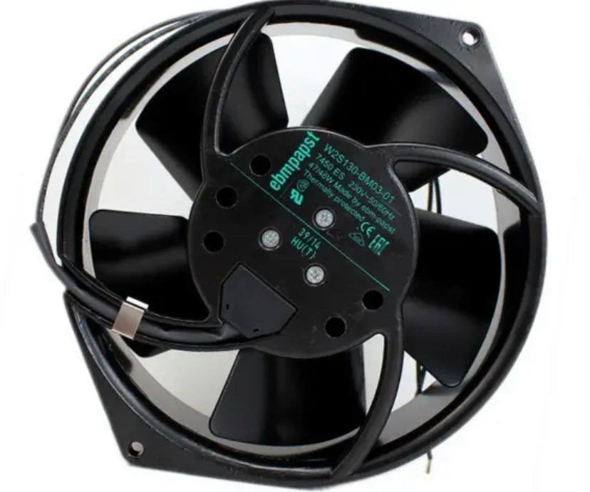 (LOT USED) 230V 15055 W2S130-BM03-01 Metal High Temperature Resistant Fan 7450ES Axial Flow Fan