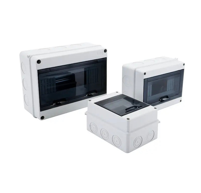 IP65 Waterproof Distribution dc breaker Box 2/3/5/8/12/15/18/24WAY PC /ABS Plastic Outdoor Electrical MCB solar Junction Box