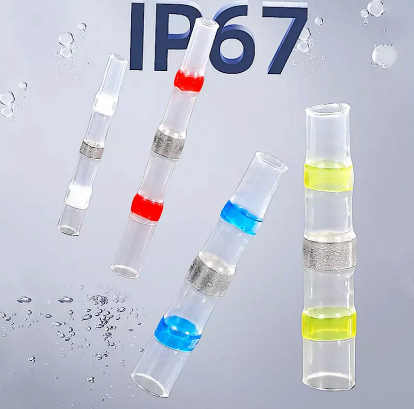 10pcs Waterproof Solder Seal Heat Shrink Wire Connectors Terminals Electrical Copper with Soldering Thermal Casing