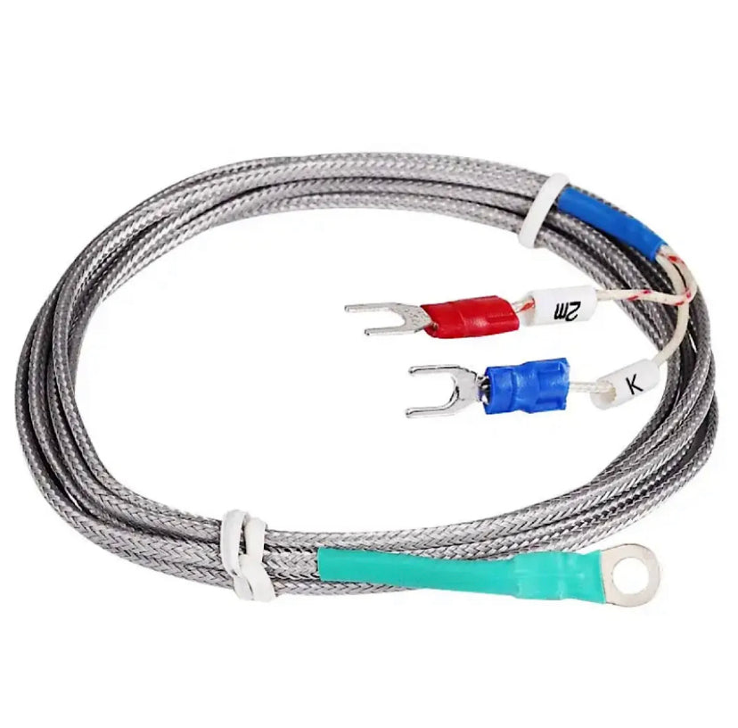 5mm Hole Washer Gasket Type Probe Thermocouple K Temperature Sensor 2M Cable for Industrial Temperature Controller