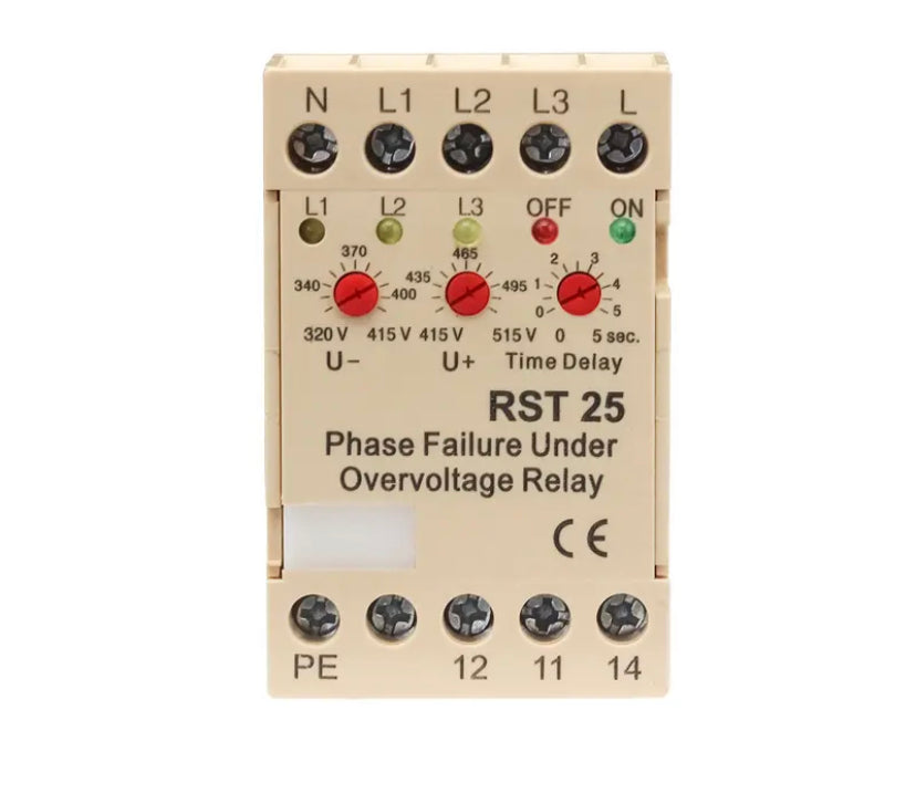 RST25 Phase failure under overvoltage relay Electronic Voltage protection Relay