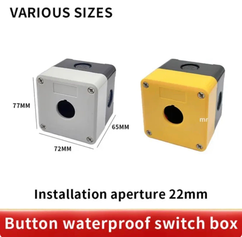 Waterproof button box switch control box 12345 hole industrial switch indicator box 22mm