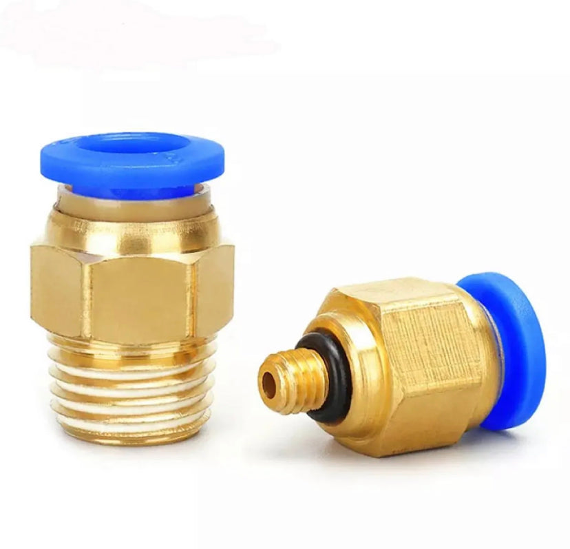 PC Air Pneumatic Fitting Quick Connector 4-m5 4-M6 4mm 6mm 8mm 10mm 12mm Male Thread 1/4 1/2 1/8 3/8 Compressed Hose Tube Pipe