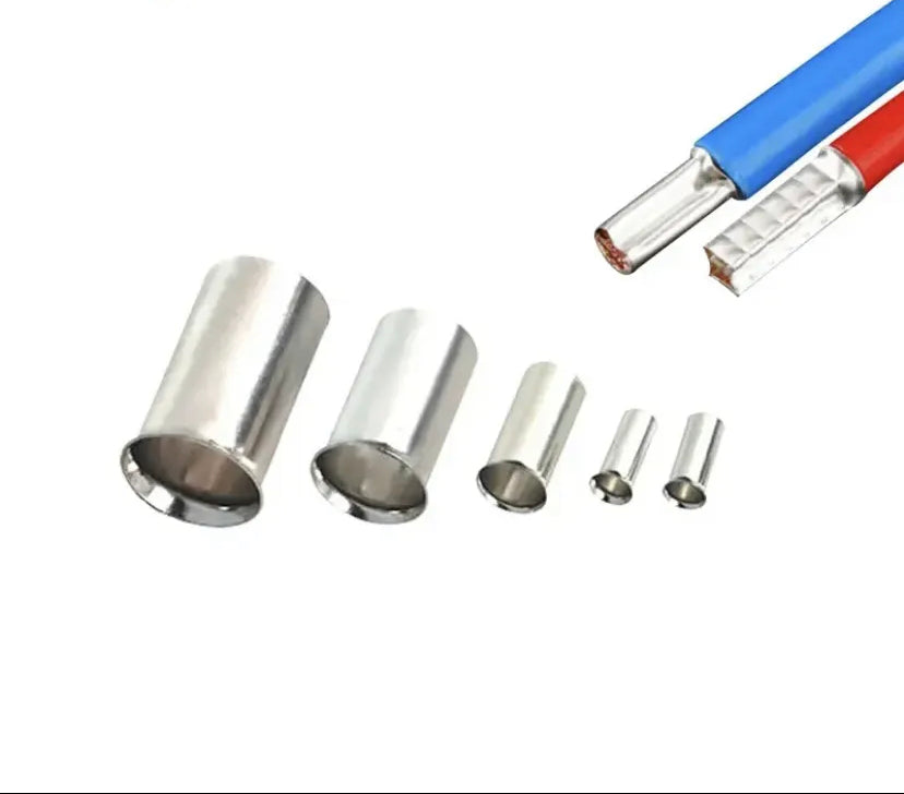 EN0508 EN7508 1008 Non Insulated Cord End Terminal Block Naked Wire Joint Sleeve Cold Press Bootlace Ferrule Crimp Pin Connector